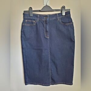 Boden blue denim pencil skirt, size 8